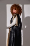 Picture of Black Patterned Winter Leather Furwa For Women (With Name Embroidery Option)