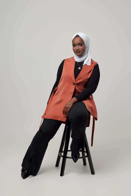 Picture of Orange Gilet Vest For Women