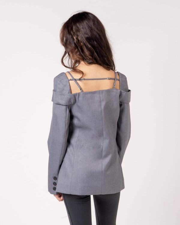 Picture of Grey Blazer For Women