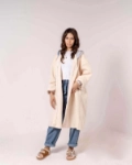 Picture of Beige Teddy Long Coat For Women