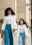 Picture of Off White Winter Furwa Puff Sleeves FW2022 (Mother Daughter Collection)