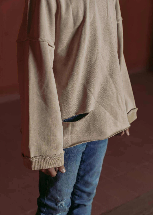 Picture of Multi-Color Long Sleeve Ripped Cut Top For Boys