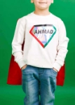 Picture of White National Day Superman Pullover For Kids 23PSSTB85 (With Name Embroidery)