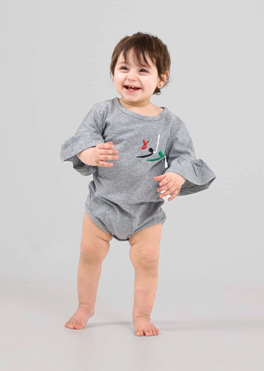 Picture of Multi-Color Full Sleeve Babysuit (With Name Embroidery)