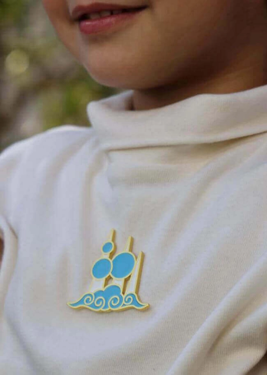 Picture of Kuwait Tower Abstract Magnetic Pin