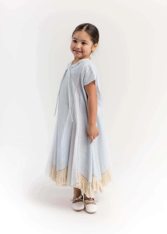 Picture of 23SS0TB497286 Blue Ramadan Daraa With Karoosha Bottom For Girls