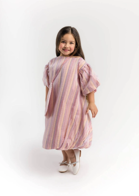 Picture of 23SS0TB497279 Light Pink Gergean Dress For Girls