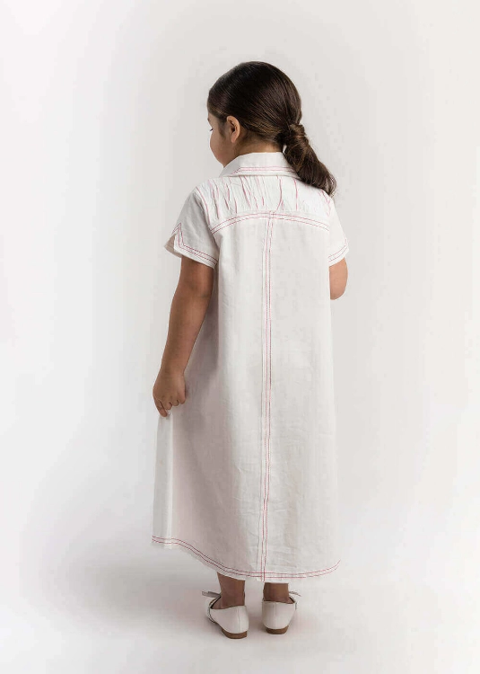 Picture of 23SS1TB497307 Multi-Color Long White Shirt Inscription Design For Girls