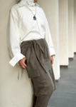 Picture of Nova Tailored Skirt Trousers Olive