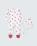 Picture of 23SS0TB7ST7203 Beige Jumpsuit And Cap With Crescent Print