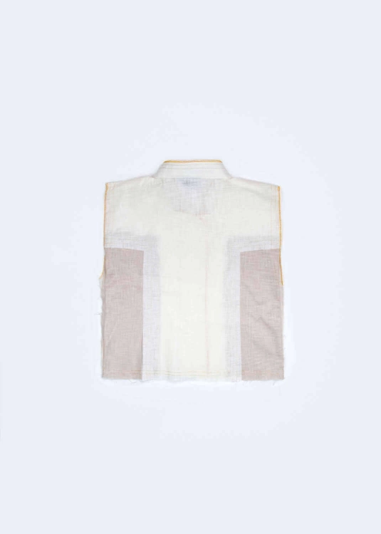 Picture of Beige 23SS0TB377331 Gergean Vest With Bag For Boys