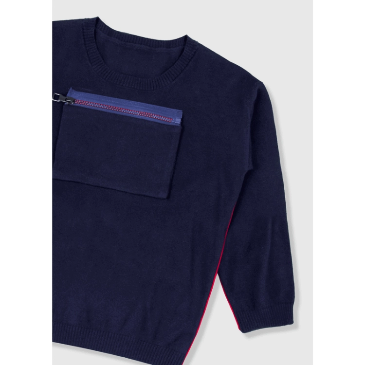 Picture of Tiya Navy Knitjumper For Boys