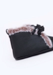 Picture of Black Inner Fur Shoes For Baby (With Alphabet Printing Option)