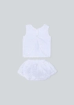 Picture of White 7228 Set With Blouse And Short For Kids