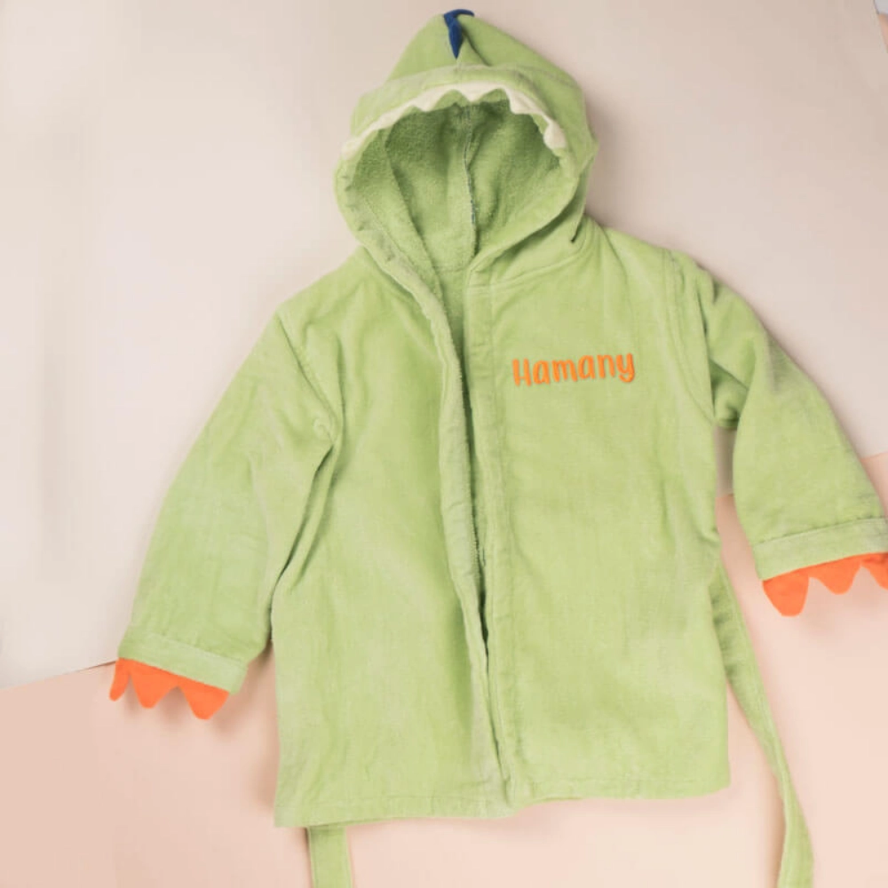 Picture of Green Towel For Kids (With Name Embroidery)