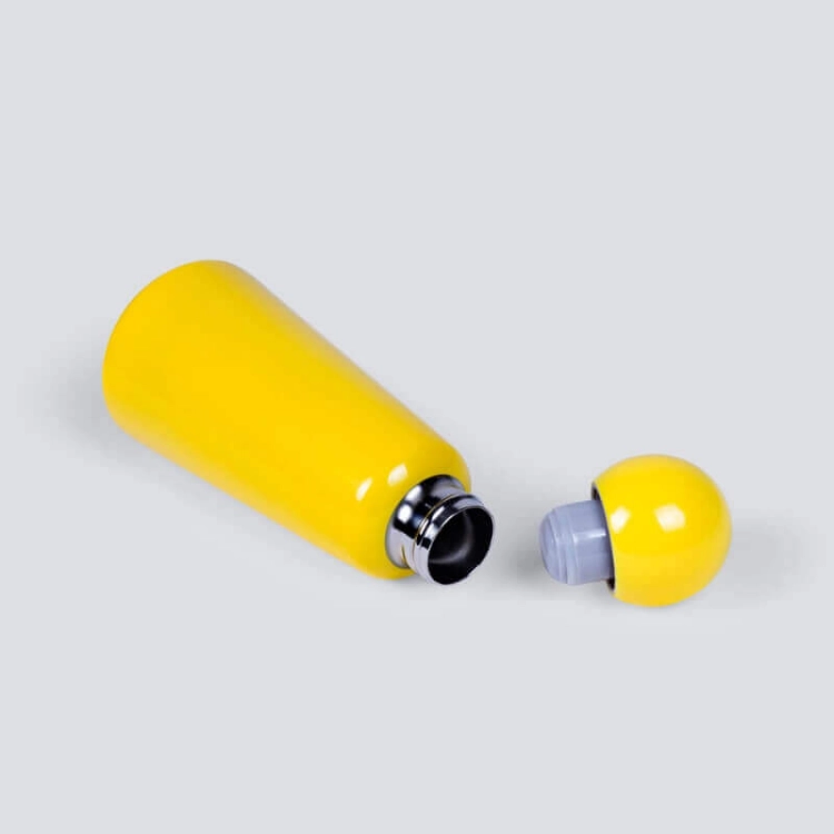 Picture of Yellow Vacuum Water Bottle - 500ml (With Name Printing Option)