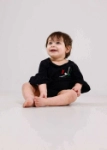 Picture of Black Full Sleeve Babysuit (With Name Embroidery)