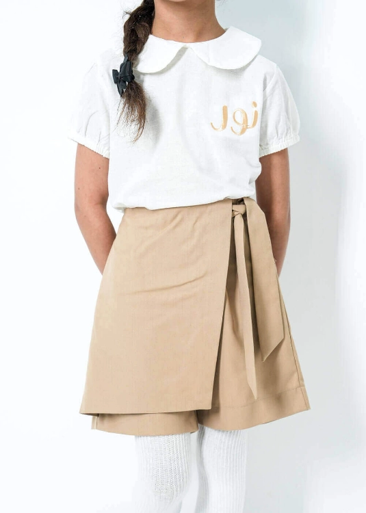 Picture of Beige Kinder Garden Skirt Shorts For Girls