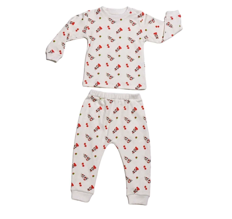 Picture of White Lolly Raspberry Top And Pajama - Long sleeves Set