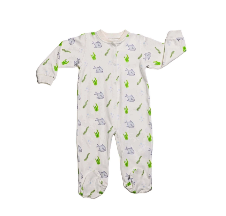 Picture of White Zbaidi Pajama Jumpsuit- Onesie
