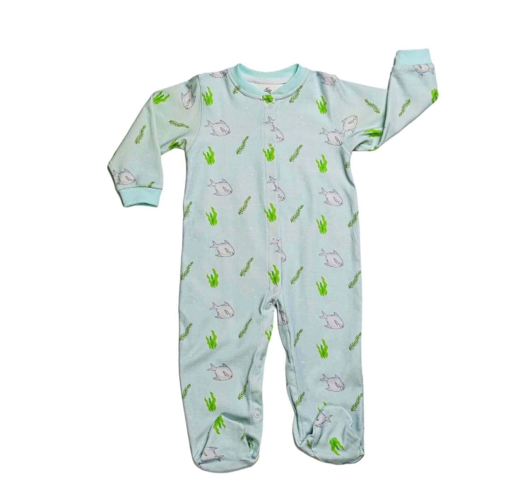 Picture of Pastel Blue Zbaidi Pajama Jumpsuit- Onesie