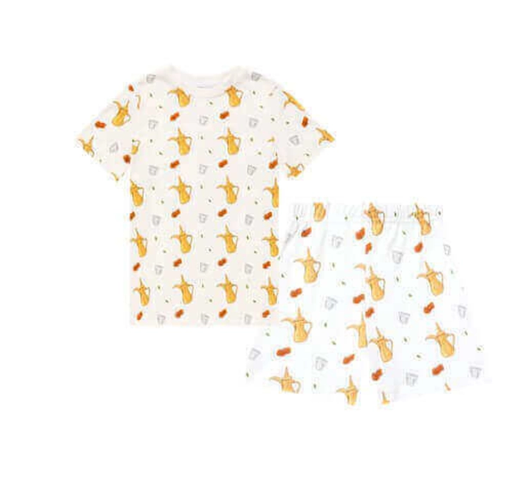 Picture of Arabic Coffee Pajama Top And Short Set