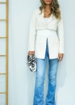 Picture of Beige Corset Blazer Suit For Women