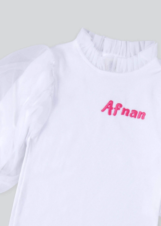 Picture of White Top With Sleeves And Neck Layer 23SS0TB467072