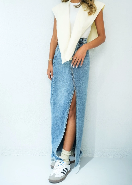 Picture of 7470 Blue Skirt Jeans For Women