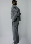 Picture of 7379 Grey Blazer And Pant Set For Women