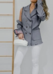 Picture of 7371 Grey Blazer For Women