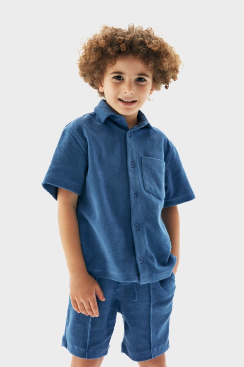 Picture of B&G Towelling Short Sleeve Shirt For Boys NB3601