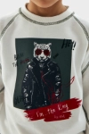 Picture of B&G Contrast Stitch Graphic Sweatshirt For Boys NB3414 