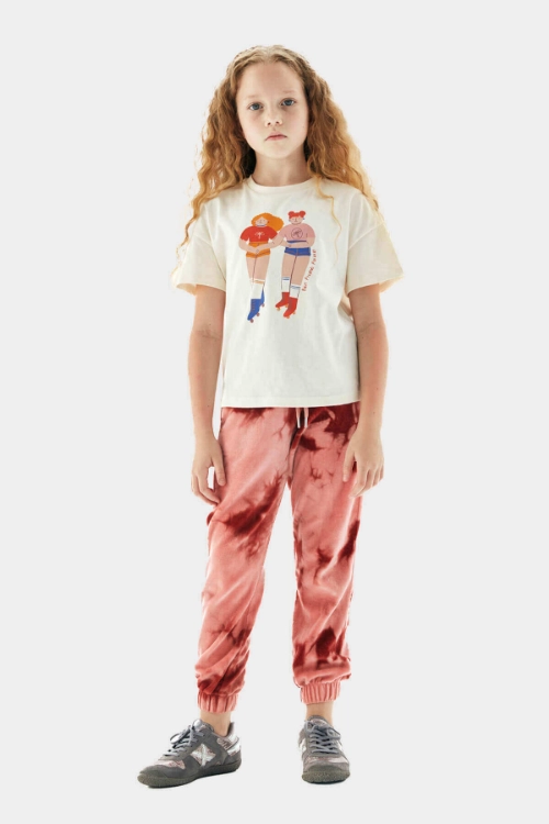 Picture of B&G Tyess Girls Cream Graphic Print T-Shirt TJ4509 