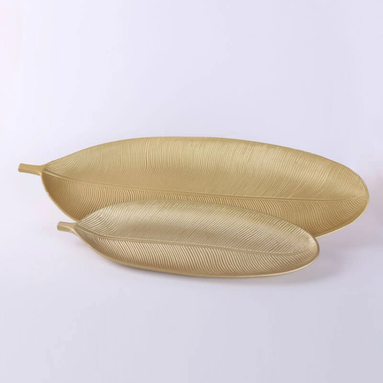 صورة Golden Feather Plate For Decor