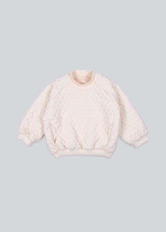 Picture of Beige Patterned Winter Top For Kids