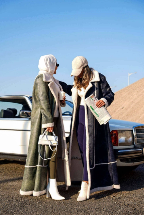 Picture of Multi-Color 7483 Furwa With Broad Collar For Women FW2023