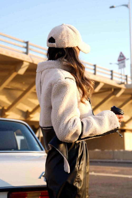 Picture of 7467 Beige Short Jacket For Women