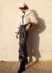 Picture of Multi-Color 7468 Leather Oversize Pants For Women