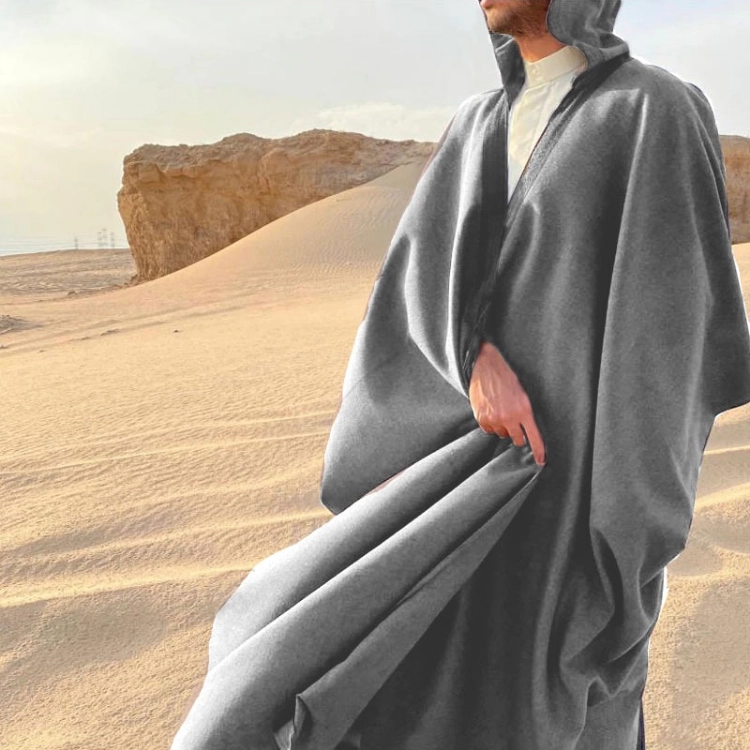 Picture of Light Grey Winter Bisht For Men