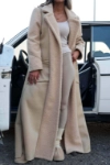 Picture of 7482 Light Beige Heavy Furwa With Side Pockets For Women FW1-23