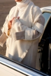 Picture of 7477 Off White With Beige Long Cardigan For Women