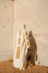 Picture of 7477 Off White With Yellow Long Cardigan For Women