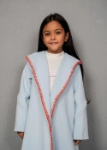 Picture of 7464 Light Blue Light Furwa With Knot Bottom For Girls FW1-23