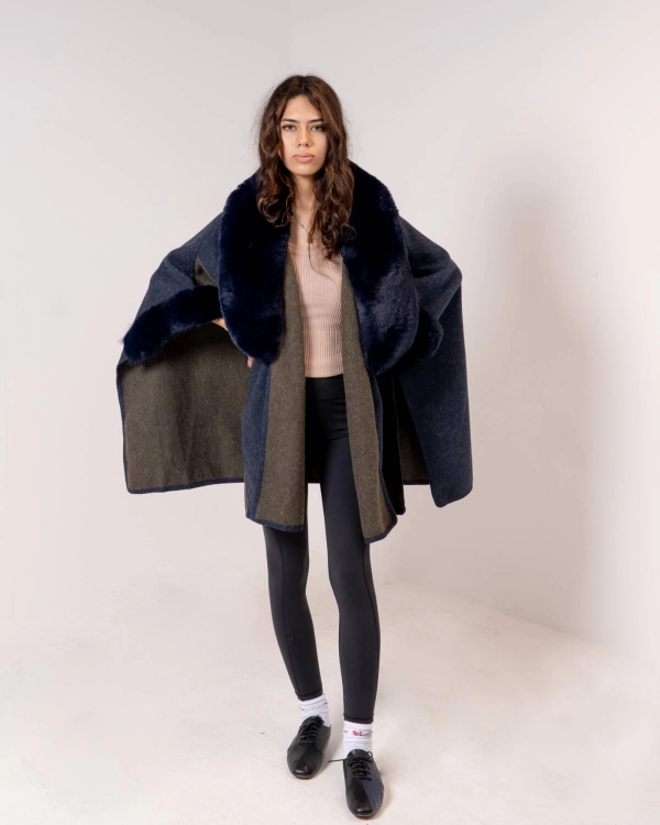 Picture of Multi-Color Fur Coat For Women