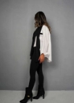 Picture of 7404 Black And White Blazer For Women