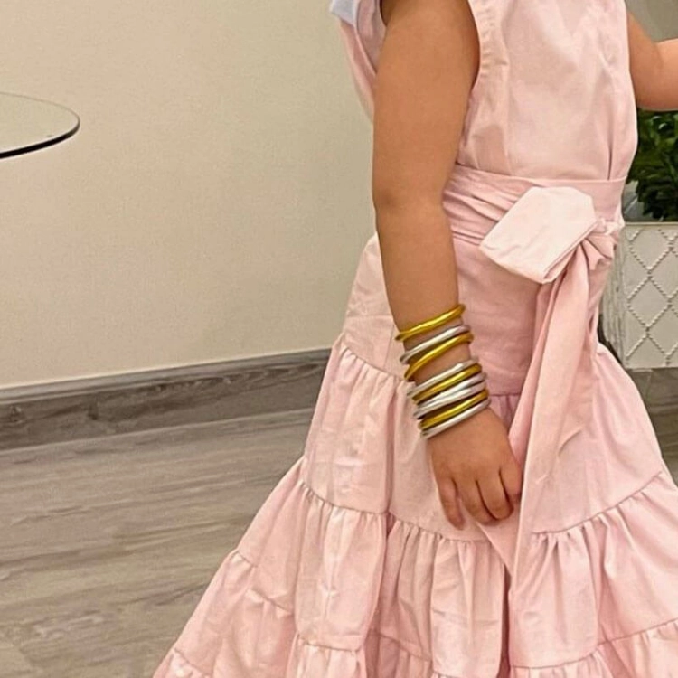 Picture of Pink And Purple Sleeveless Pastel Set Skirt With Crop Top For Girls