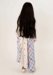 Picture of Pink Blue Checkered Daraa For Girls