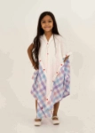 Picture of Pink Blue Checkered Daraa For Girls