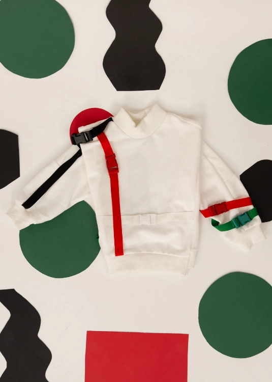Picture of White Pullover For Kids - Strap Design (With Name Printing Option)